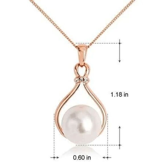 2/$40 Waterdrop Pearl Necklace - Gorgeous Ladies Elegant Necklace - Picture 3 of 5